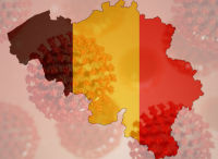 Fahne Belgien Corona